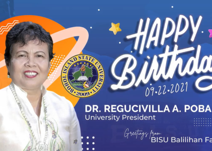 Photo of Dr. Regucivilla A. Pobar with a birthday greetings