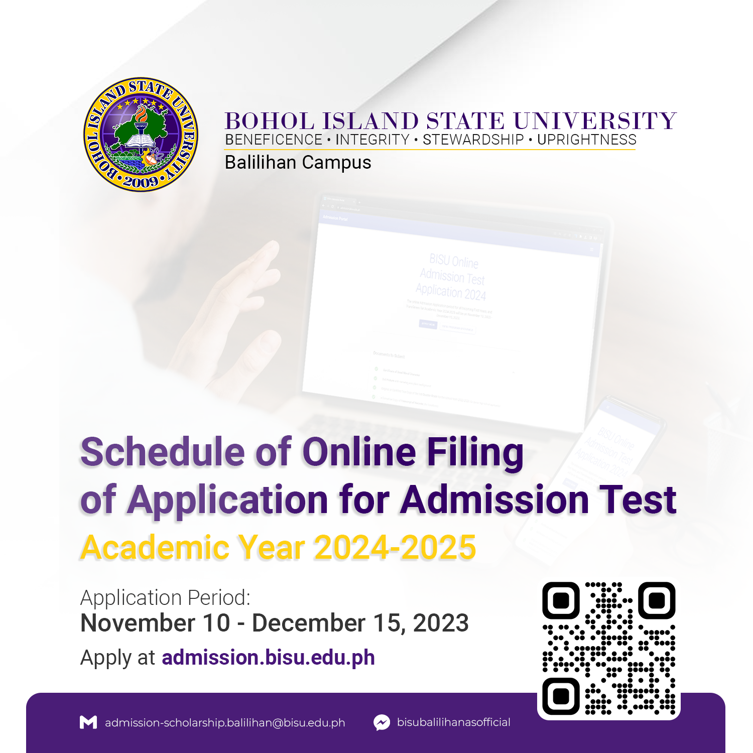 Admission Application For The A Y 2024 2025 Is NOW OPEN BISU   00 