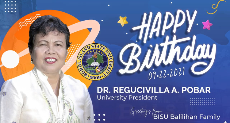 Photo of Dr. Regucivilla A. Pobar with a birthday greetings